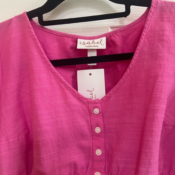 New! Isabel Maternity Pink Dress w/pockets - Picture 6 of 6